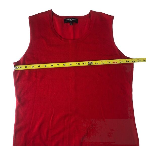 Jones New York Collection Tank Top Red Silk Blend Tag Size Large - Picture 5 of 14
